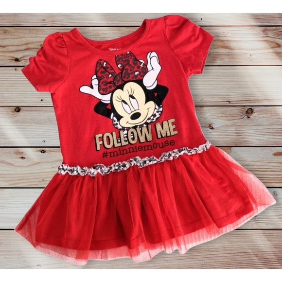 Disney Minnie Mouse Red Dress 3T - Picture 1 of 10